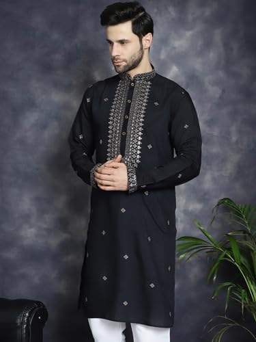Image of Jompers Men's Sequins Embroidered Kurtas
