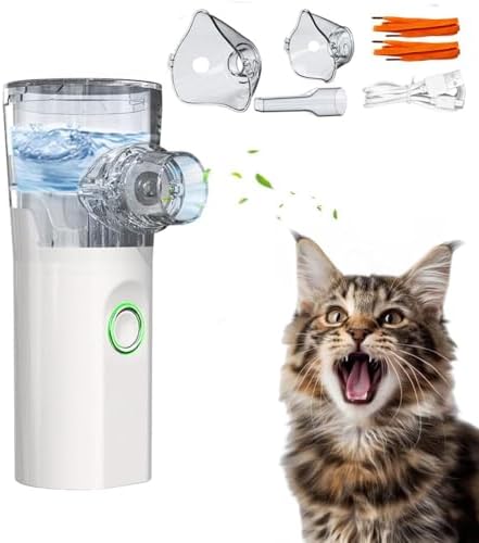 Cat Using Nebuliser Amazon.com: Curvitfid Cat Nebulizer for Cats and Dogs, Low Noise Pet ...
