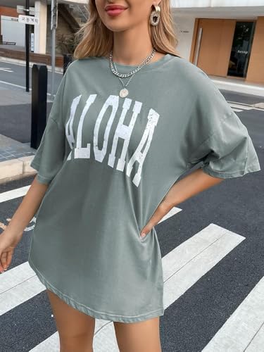 Image of Remidoo Oversized Graphic Tshirts for Women Casual Loose Fit Short Sleeve Tee