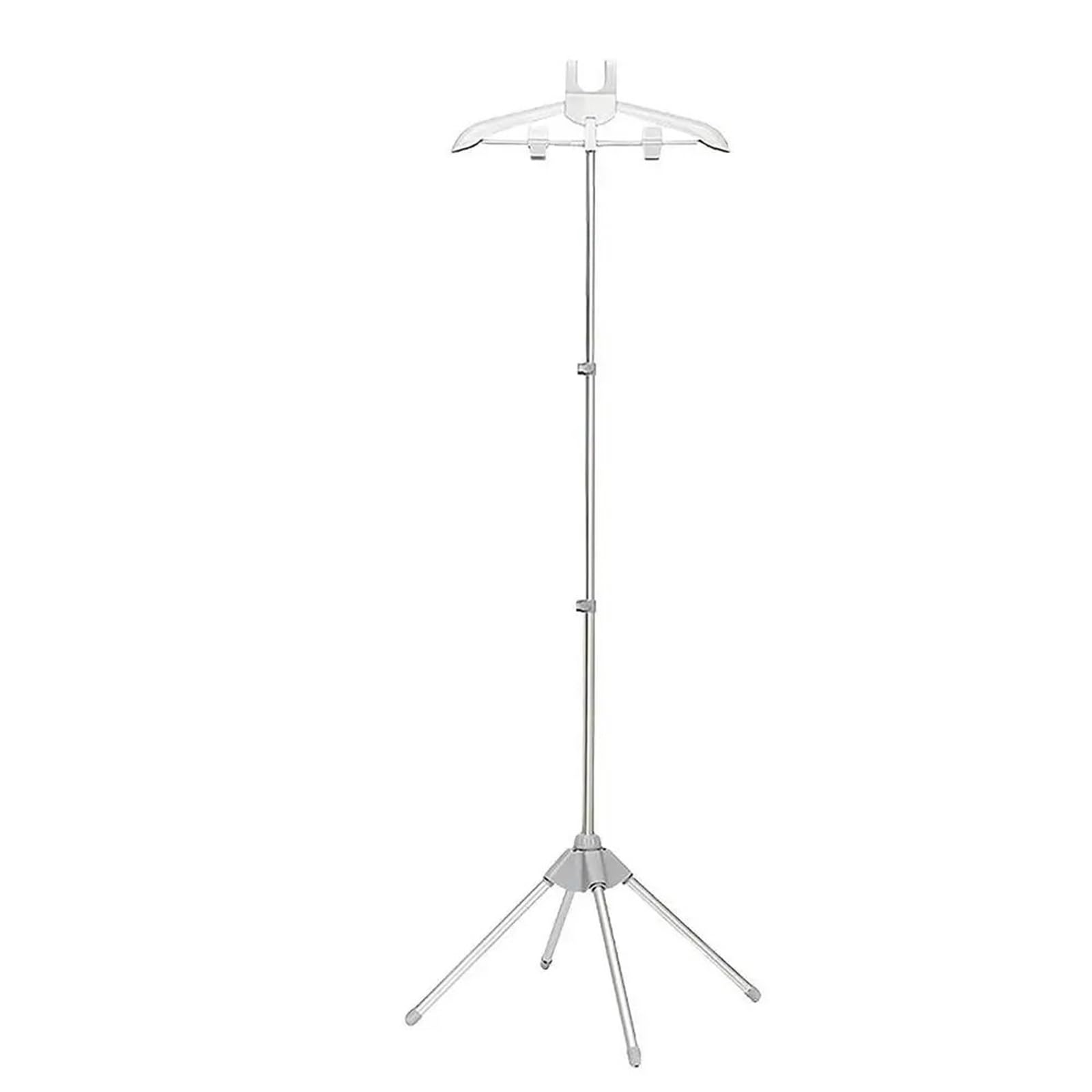 ENWWCH Ironing Board Holder Iron Clothes Hanger Handheld Stand Folding Garment Rack For For Bathroom(Grey)