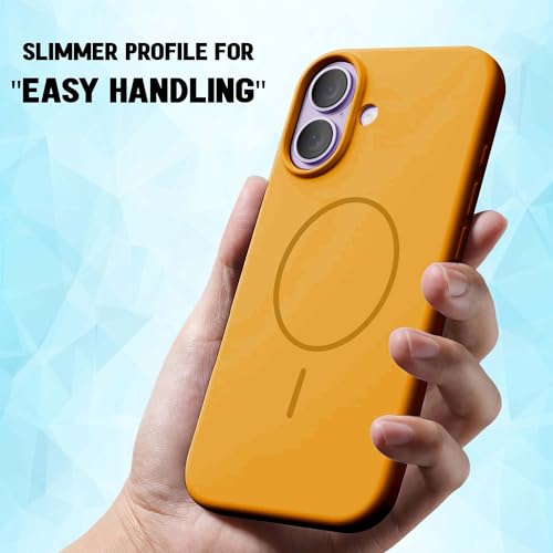 Image of Kratos Active Grip Silicone Case Cover Compatible with iPhone 16 Plus - Enhanced Protection, Wireless Magnetic Charging Case with Raised Edge Camera & Screen Protection, Shock-Resistant Design Orange