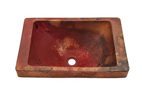 Novatto SANTA CRUZ Copper Drop-In Bathroom Sink, Natural