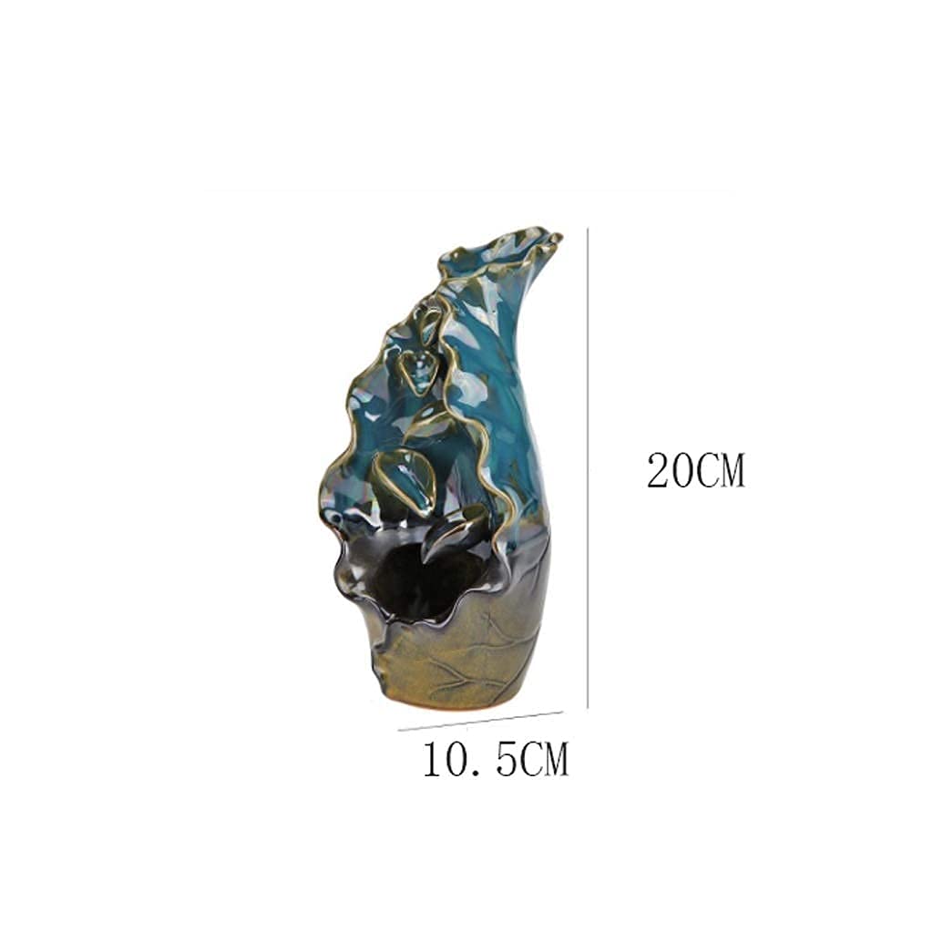 Bruciatore Incenso A Riflusso LIZEALUCKY In Ceramica – Cascata Di Fumo Con 10 Coni Aromatici, Decorazione Casa - 2