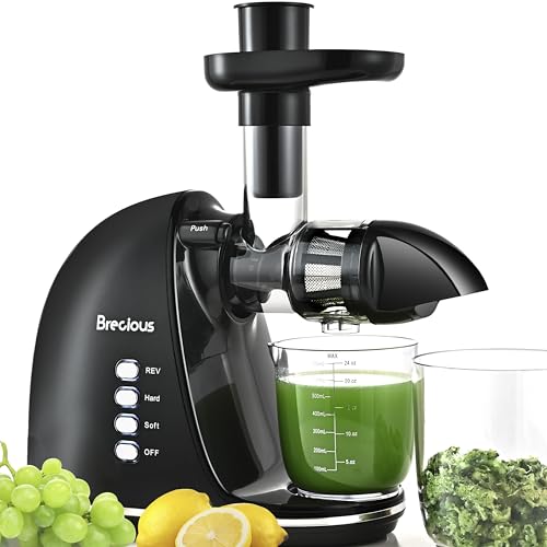 Comparison: Aicok Juicer 2 Slow Masticating Juicer,Brecious Cold Press Juicers with 2 Speed Modes & Quiet Motor,Juicers Machines Vegetable and Fruit with Reverse Function,Celery Juicer,BPA-Free,Easy to Clean (Black)