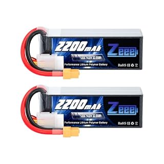 Zeee lot de 2 batteries LiPo 4S 2200 mAh 120C prise XT60