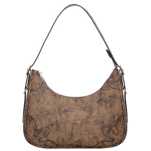 Shoulder Bags for Women Cute Hobo Handbags Vegan Leather Mini Clutch Purse with Zipper Closure