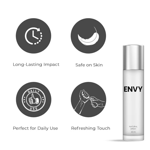 Image of ENVY Natural Men Spray 60ML & Natural Women Perfume 60ML (Combo Pack of 2) | Long Lasting Fragrance