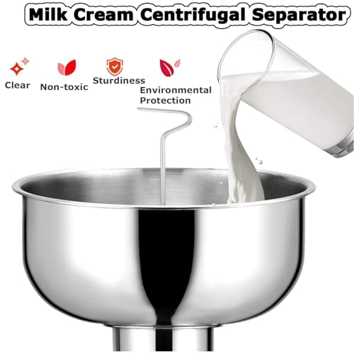Schiumalatte, separatore elettrico di panna da 50 l/h - Macchina centrifuga professionale per capre e mucche, trasforma il latte intero in latte scremato, include una ciotola per il latte da