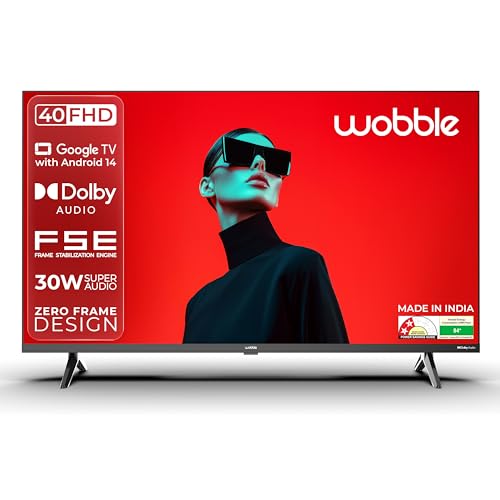 Image of Wobble 100.3 cm (40 inches) K Series Full High Definition Smart LED TV with Google TV 5.0 (Black) WB40FDAGU2841D25