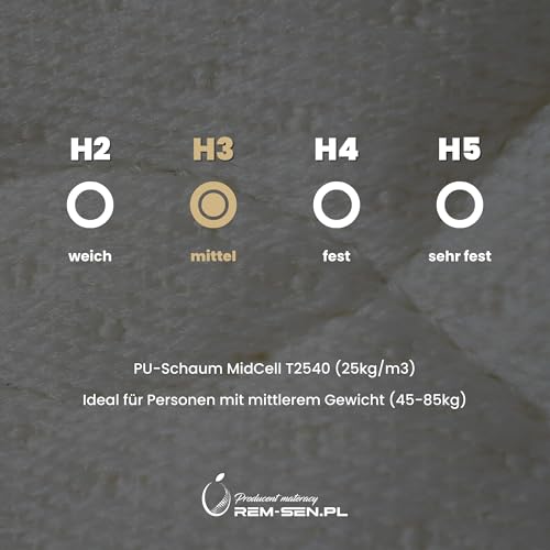 Matratze 80x170cm Höhe 10 cm Härtegrad 3 (H3) aus elastischem Polyurethanschaum mit Komfortschaum und Dreilagige Membranhülle, Matratze für Kinder, Erwachsene Öko-Tex Zertifiziert Qualitätsstandard