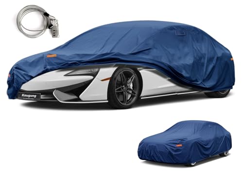 Image of Kaugung Heavy Duty Car Cover Custom Fit Mclaren 570S Spider (2017-2025), Waterproof All Weather Resistant Outdoor Sun Rain Dust Snow Protection with Anti-Theft Lock. (USA Warehouse, Within 3-7 Days)
