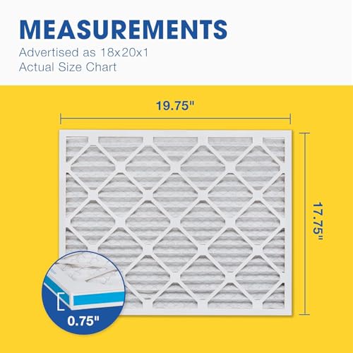 Image of Aerostar Air Filter 18x20x1 MERV 13 AC Filter, HVAC, Furnace Filter, 4 Pack