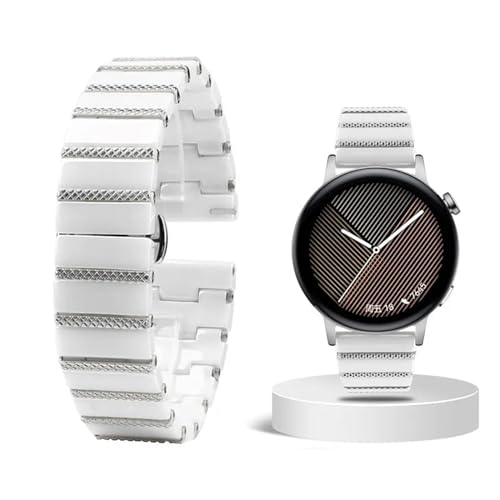 Bracelet en céramique et acier noir VELORE 20mm 22mm pour montre de luxe