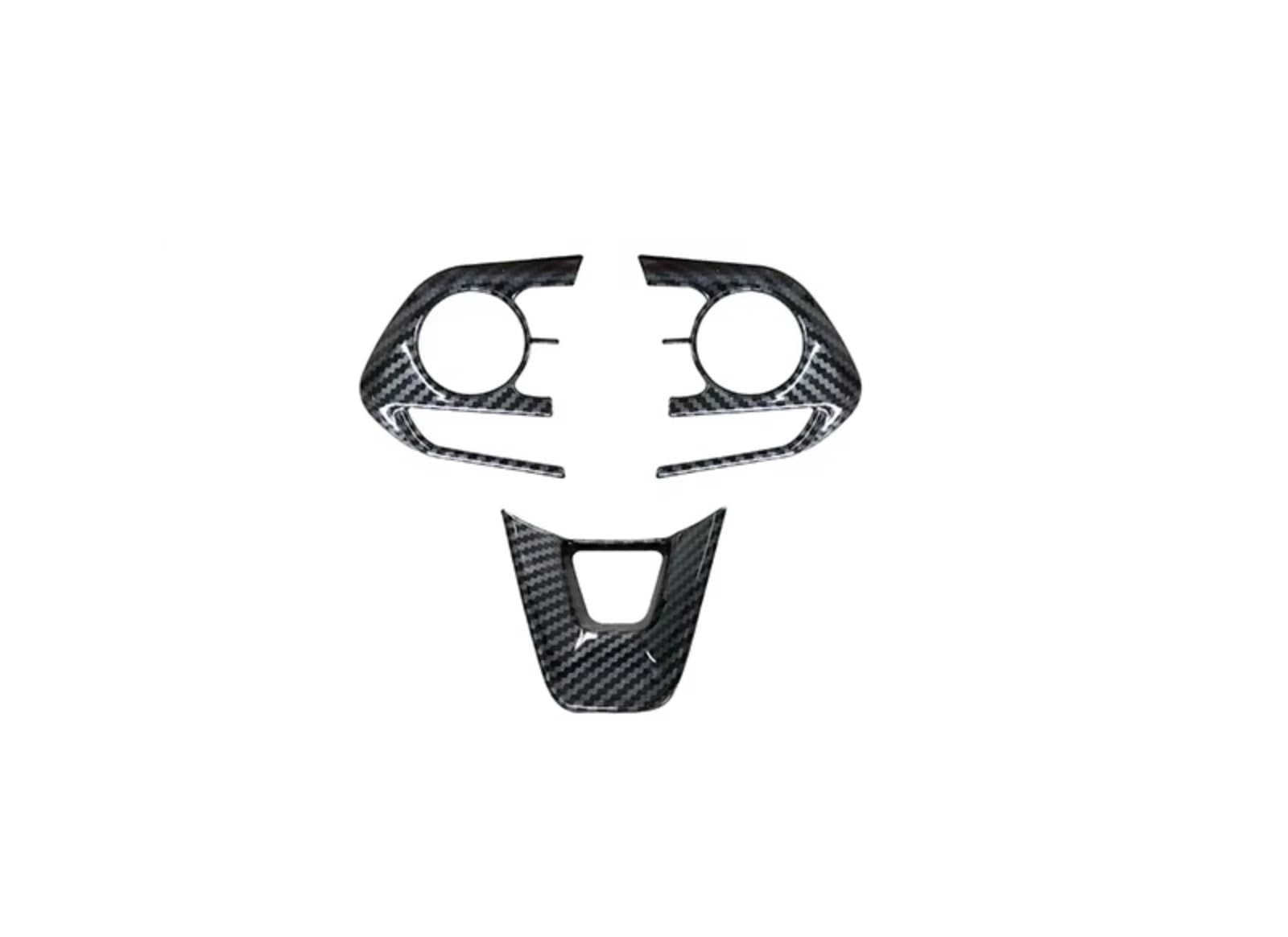 Car Interior Moulding Trim for Toyota for RAV4 for XA50 for Corolla E210 for Hybrid 2019-2024 Accessories Car Steering Wheel Button Trim Cover Sticker(Carbon Fiber)