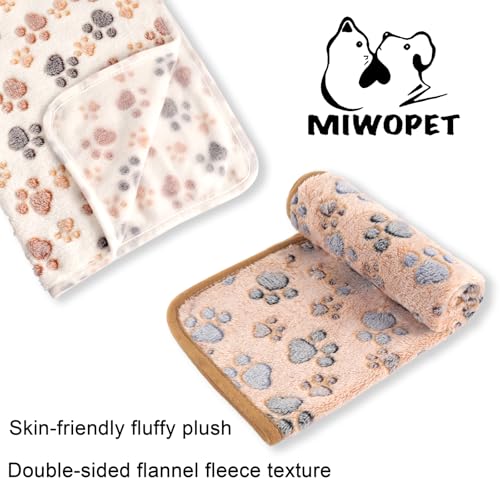 MIWOPET 3 Pack Cat and Dog Blanket Soft & Warm Fleece Flannel Sleep Mat, Great Pet Throw for Puppy, Kitten,Cats,Small Dogs (Small 23" x 15")