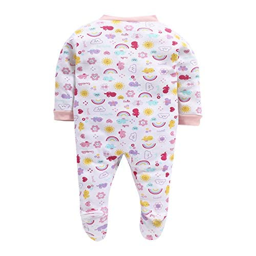 Image of Pooja Baby Rompers Sleepsuit Kid's Cotton All Over Print Night Suits Pack of 3