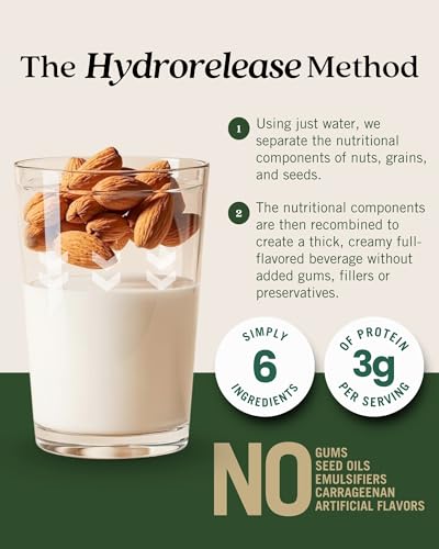 Elmhurst 1925 Barista Edition Almond Milk, Plant-Based, Vegan, 32 Ounce (Pack of 6)