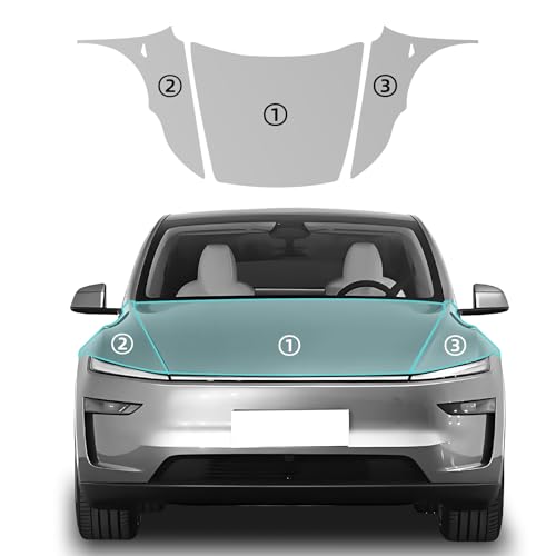 Image of Precut Paint Protective Film 8.5 Mil TPU PPF for 2025 Tesla Model Y Juniper Clear Car HD Scratch Exterior Accessories (Hood + Fender)