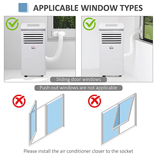 Homcom 10000 Btu Mobile Portable Air Conditioner For Home Office Cooling, Dehumidifier, And Ventilating With Remote Control, White #TOP7