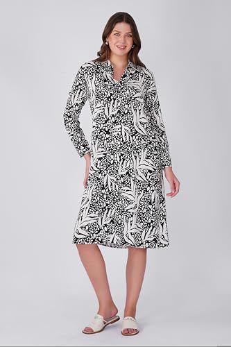 Image of Midi Dress for Women | Rayon A-Line Dress with Pockets | Casual Western Dress for Women | Comfortable Everyday Wear