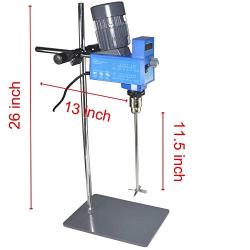 Xzbelec 8856587459593 Lab Digital Overhead Stirrer Lab Mixer Heavy Duty Overhead Laboratory Mixer Industrial Liquid Mixer 0-10000Mpas 20Liter thumb #3