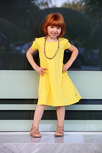 Made in USA Girls Short Sleeve A-Line Puff Sleeve Party Dress for Sensitive3