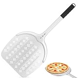Photo Gallery crroel pala perforata per pizza, 12 pollici, anodizzata dura, con manico anti-scottatura, perforata per pizza fatta in casa, pane, torte Photo Gallery crroel pala perforata per pizza, 12 pollici, anodizzata dura, con manico anti-scottatura, perforata per pizza fatta in casa, pane, torte