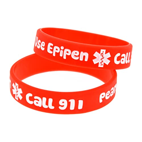 LIOOBO 4pcs Alert Wristbands Durable PVC Bracelets with Random Colors for Great for Parties and Everyday Wear Comfortable and Easy to Use Random Color