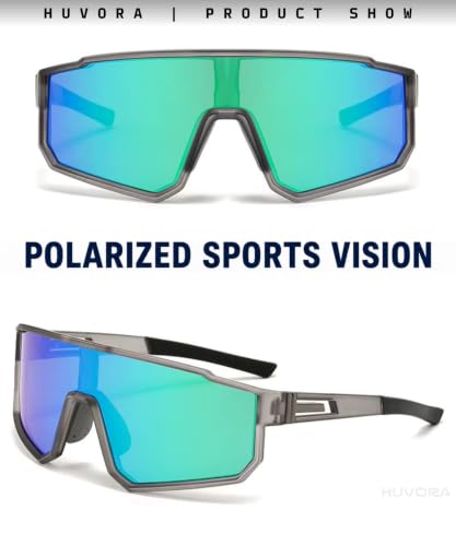 Image of MAXO POLARIZED Sports Sunglasses for Cricket Cycling Riding Biking Night Driving - Lightweight UV400 Protected Anti Glare Branded Goggles for Men - Stylish Mirrored Performance Shades