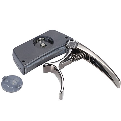 Mingzhe Afinador Capotraste de Guitarra Multifuncional 2 em 1 de Liga de Alumínio Tcpo20 com Tela Lc