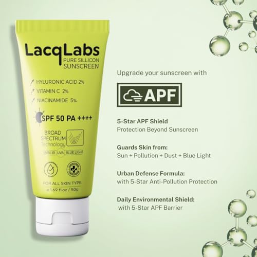 Image of Sunscreen SPF 50 PA++++ | Next Generation sillicon gel technology | Invisible Primer Finish & Lightweight | No White Cast | Broad Spectrum & Blue Light Protection | Clinically Tested | No White Cast |Acne Safe | For Oily, Dry, Sensitive, Combination, Dull, Acne Prone Skin| For Women & Men | 50g