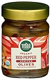 Whole Foods Market, Organic Red Pepper Stuffed Olives, 4.23 Ounce