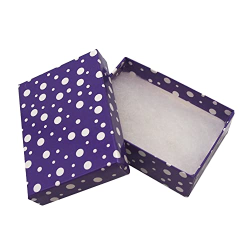 CuteBox Glossy Polka Dot Cotton Filled Boxes 100pcs (3 1/4"