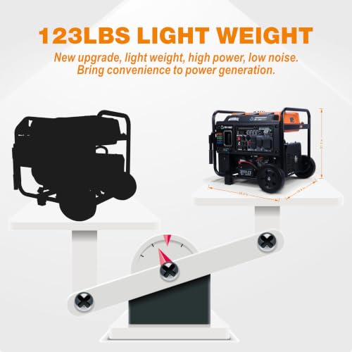 Image of GENMAX 10500 Peak Watt Tri Fuel Open Frame Inverter Generator,with ATS,CO Sensor,digital display and 50A,Ideal for Home backup,contruction site and RV Camping (GM10500XiT)