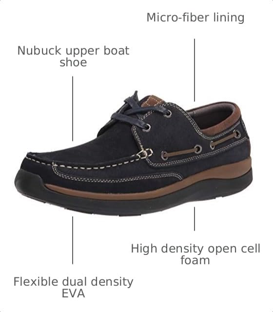 Image of Propet Mens Pomeroy Boat Casual Shoes - Black