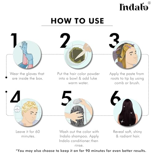 Image of Indalo Natural Hair Color Dark Brown | No Ammonia, No Paraben, No PPD, Dark Brown Hair Color | Suitable for Men & Women 100g