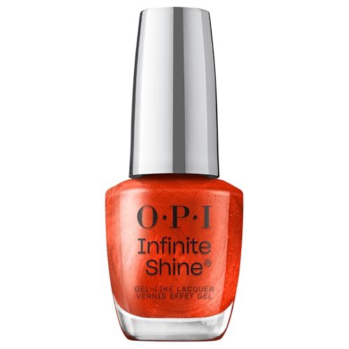 OPI Infinite Shine Nagellack – I’m a Natural Gingerbread - Good Enough to Treat Collection – vorgehärtete Gel-Technologie ohne UV-Lampe – bis zu 11 Tage Halt – Orange – 15 ml