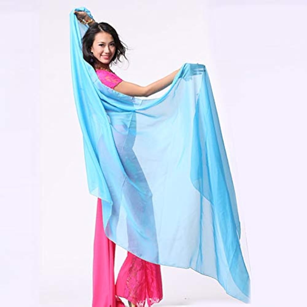 Amazon.co.jp: [ミカドレス] ライトブルー 水色 ベール シフォン