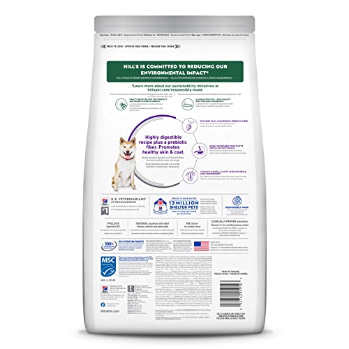 Hill's Science Diet Adult Sensitive Stomach & Skin Pollock Meal, Barley & Insect Meal Recipe Dry Dog Food, 12 lb. Bag - Image 3