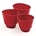Norpro 3 Piece Silicone Bowl Set, Red, 6.5 x 6.5 x 6.2 inches, As Shown Norpro 3 Piece Silicone Bowl Set, Red, 6.5 x 6.5 x 6.2 inches, As Shown