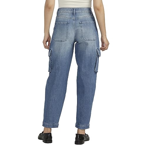 Silver Jeans Co. Women's Denim High Rise Cargo Pants-Legacy3