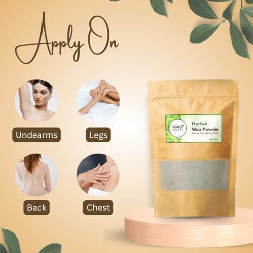 Organic Herbal Wax Powder and Hair Removal Powder, 5 min Instant Painless Natural Waxing Powder For Hands Legs Underarms Bikini