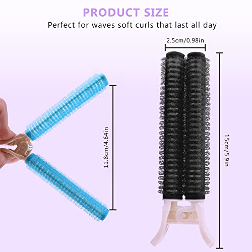 Volumizing Hair Clips,Velcro Hair Clips,Hair Volume Clips for Roots,Fluffy Hair Volumizer Clips,Velcro Rollers Hair Curlers,DIY Hair Styling Tool Instant Hair Volumizing Clips for Women Girls (8 PCS)