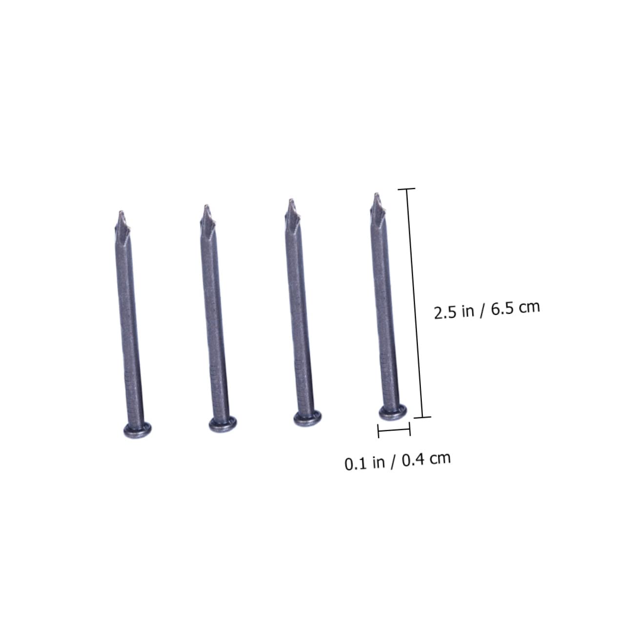 STOBAZA Special Cement Nails 50pcs 2.5inch Carbon Steel Wall Nails Point Tip for Modern Construction