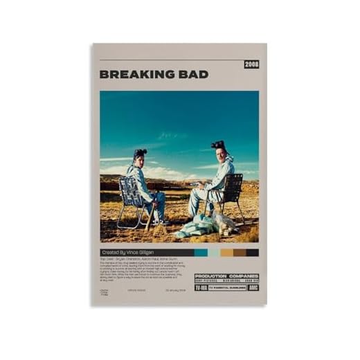 Hotoice Póster de Breaking Poster Bad Film Retro Cover para habitación, lienzo estético, decoración de pared para dormitorio, 30 x 45 cm