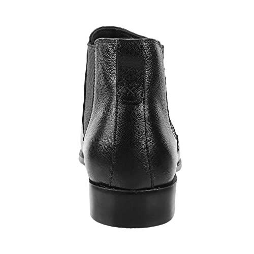 Mochi Mens Leather Black Boots (Size (9 UK (43 EU)) Amazon.in Shoes