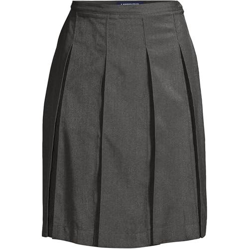 Lands' End School Uniform Women's Solid Box Pleat Skirt Below The Knee2