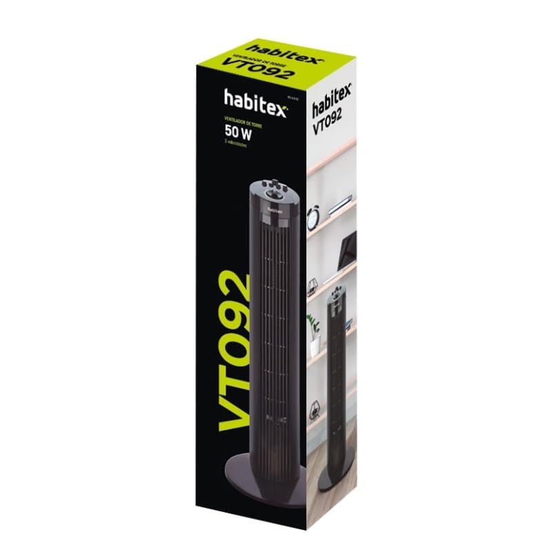 Habitex Ventilador torre 29" negro