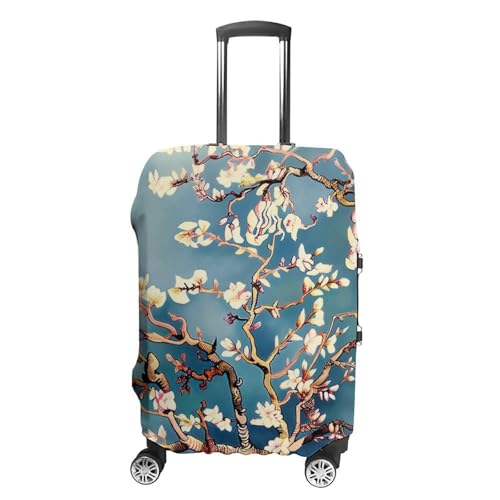 Luggage Cover Elastic Suitcase Cover Anti-Scratch Suitcase Covers Travel Pale White Flowers Luggage Covers Luggages Protector for Travel Adult Luggages Decorative 18-32 Inch
