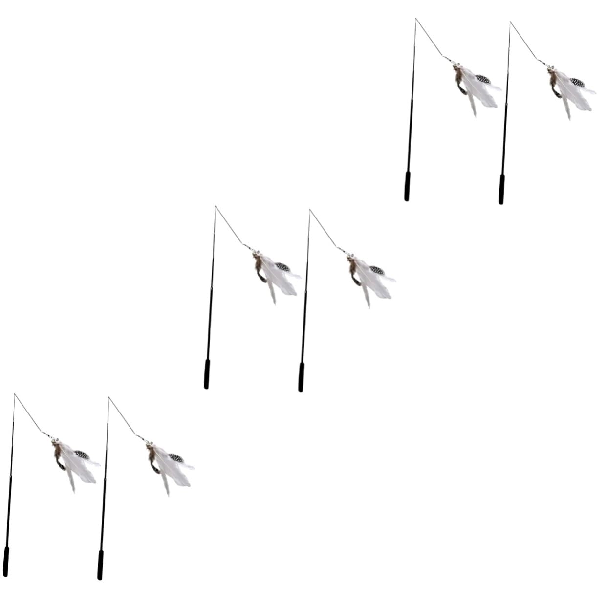 Beavorty 3sets Neugier Katze Spielzeug Teleskop Teaser Stangen Spielzeug Für Katze Übung Fitness 2 Stücke * 3
